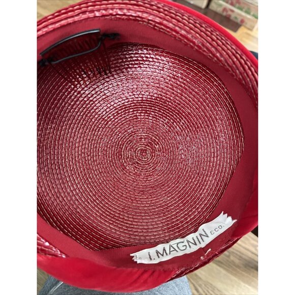 VINTAGE‎ Red  Magnin Hat - Picture 6 of 12
